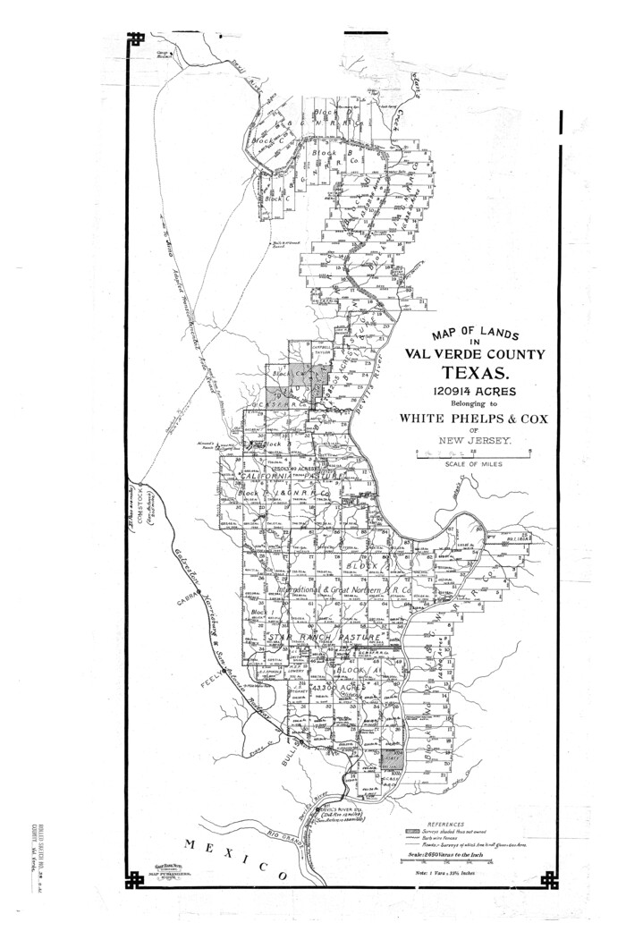 8114, Val Verde County Rolled Sketch 38, General Map Collection