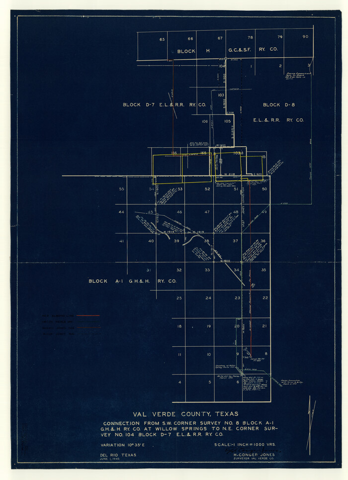8124, Val Verde County Rolled Sketch 55, General Map Collection
