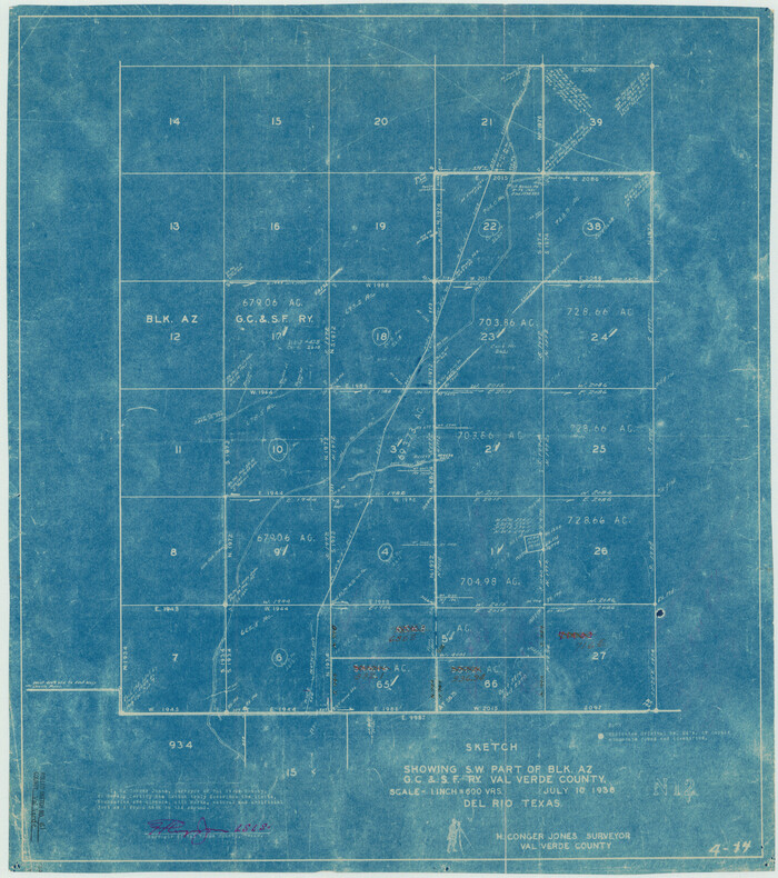 8128, Val Verde County Rolled Sketch 61, General Map Collection