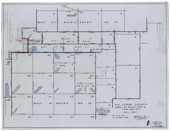 8130, Val Verde County Rolled Sketch 67, General Map Collection
