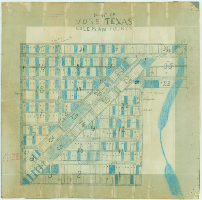 81519, Map of Voss, Texas, Coleman County, General Map Collection