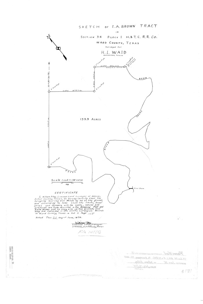 8156, Ward County Rolled Sketch 13, General Map Collection