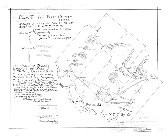 8160, Ward County Rolled Sketch 17, General Map Collection