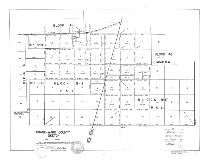 8161, Ward County Rolled Sketch 19, General Map Collection