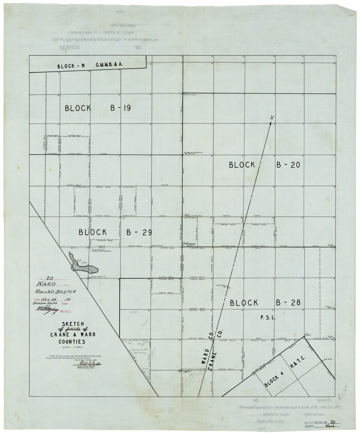 8162, Ward County Rolled Sketch 20, General Map Collection
