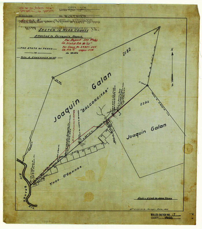 8180, Webb County Rolled Sketch 17, General Map Collection