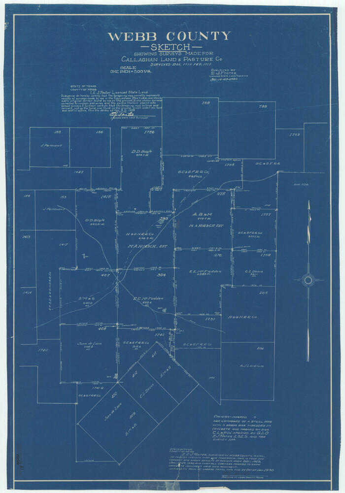 8183, Webb County Rolled Sketch 21, General Map Collection
