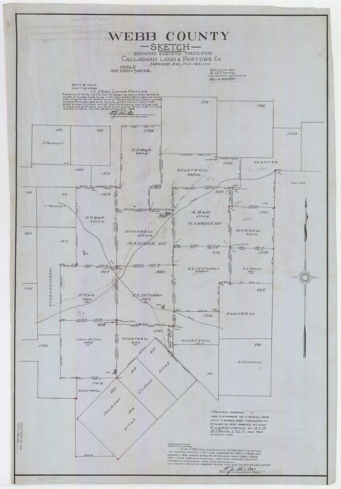 8184, Webb County Rolled Sketch 24, General Map Collection