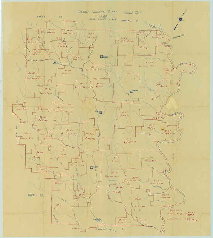 81918, Bosque County, Texas School Map, General Map Collection