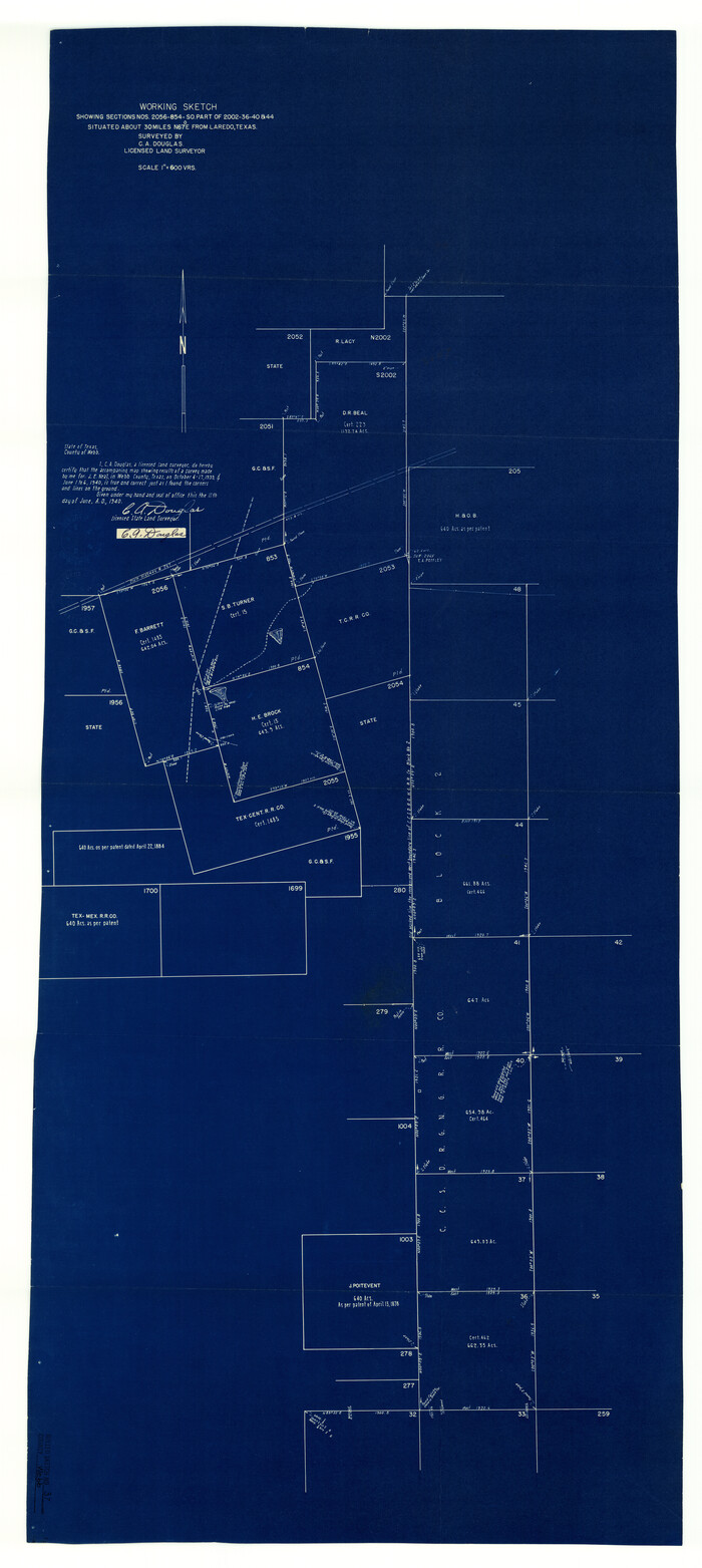 8192, Webb County Rolled Sketch 37, General Map Collection