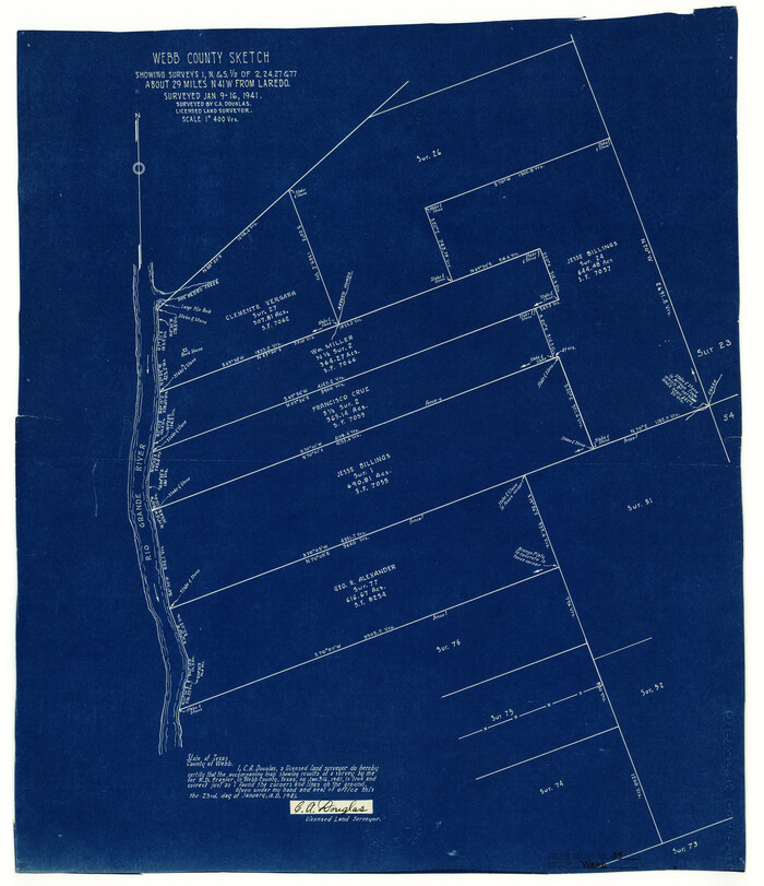 8194, Webb County Rolled Sketch 39, General Map Collection