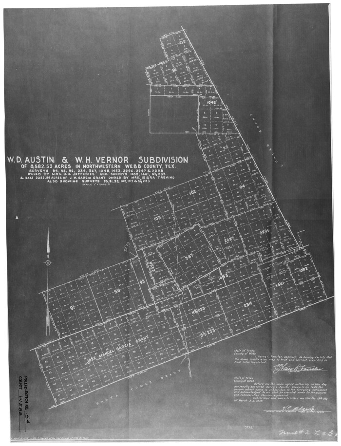 8207, Webb County Rolled Sketch 54, General Map Collection