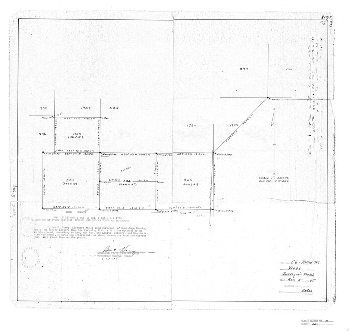 8208, Webb County Rolled Sketch 56, General Map Collection