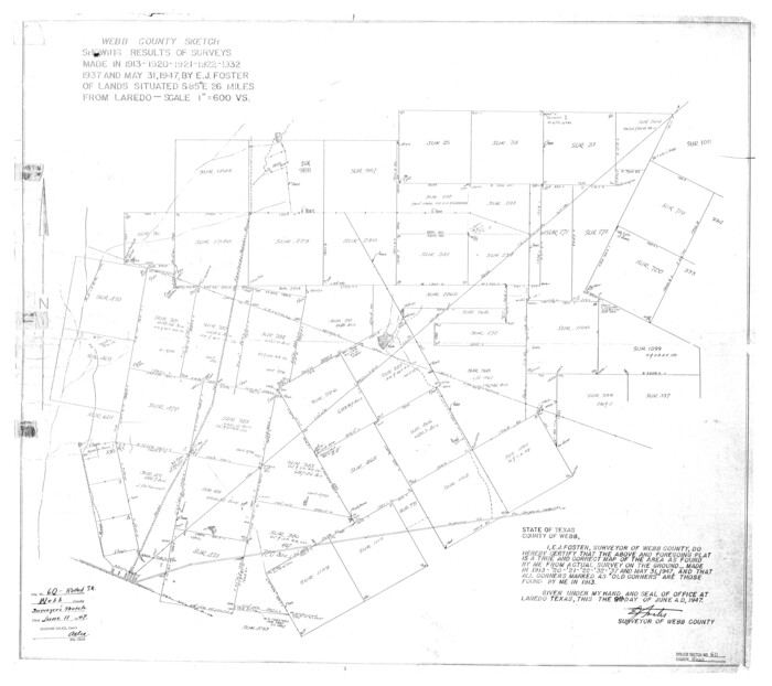 8211, Webb County Rolled Sketch 60, General Map Collection