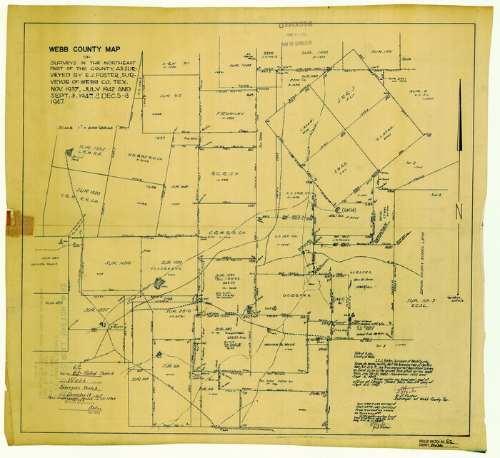 8212, Webb County Rolled Sketch 62, General Map Collection