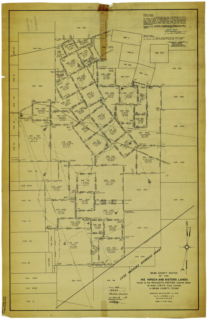 8213, Webb County Rolled Sketch 64, General Map Collection