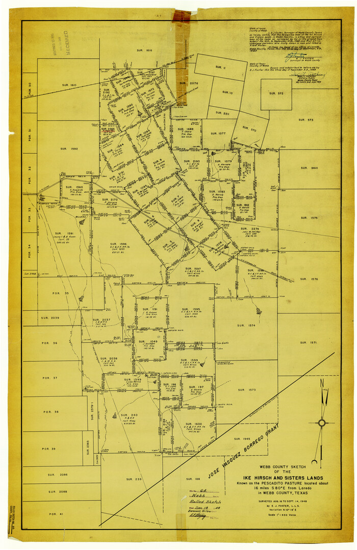 8213, Webb County Rolled Sketch 64, General Map Collection