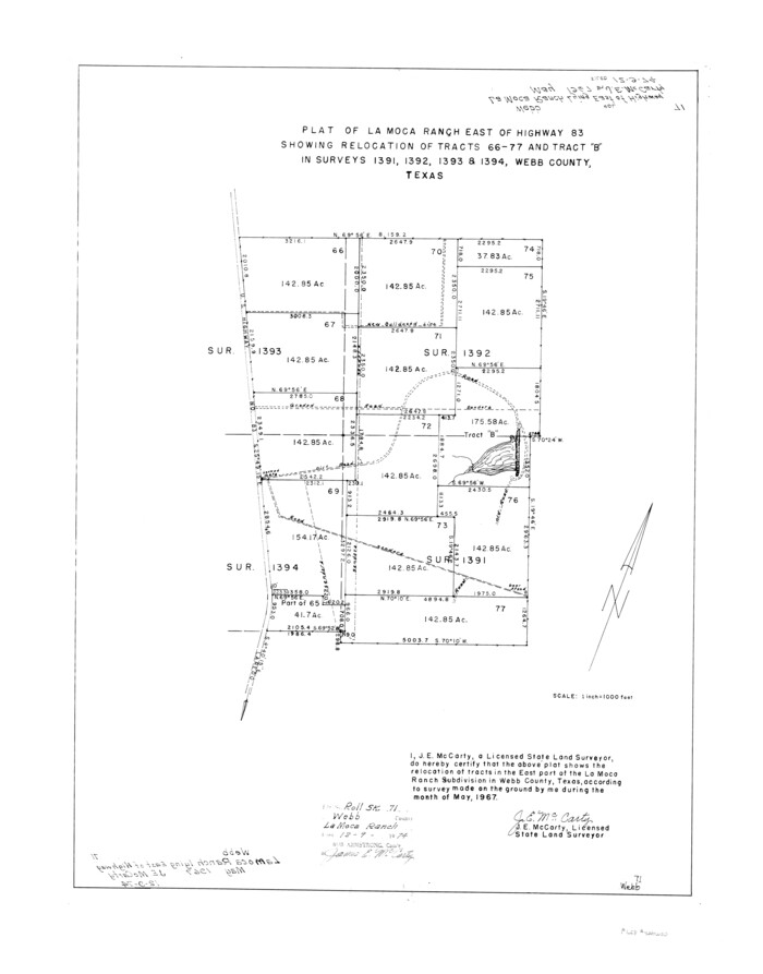 Webb County Rolled Sketch 71 | 8219, Webb County Rolled Sketch 71 ...