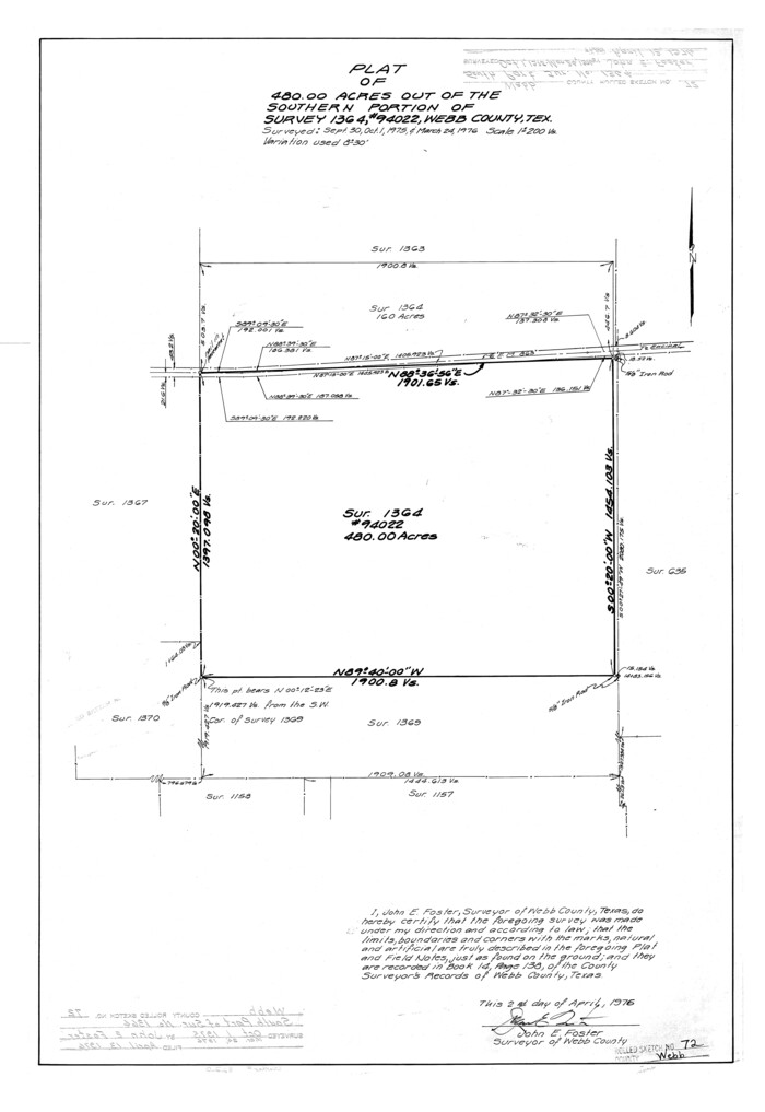 8220, Webb County Rolled Sketch 72, General Map Collection