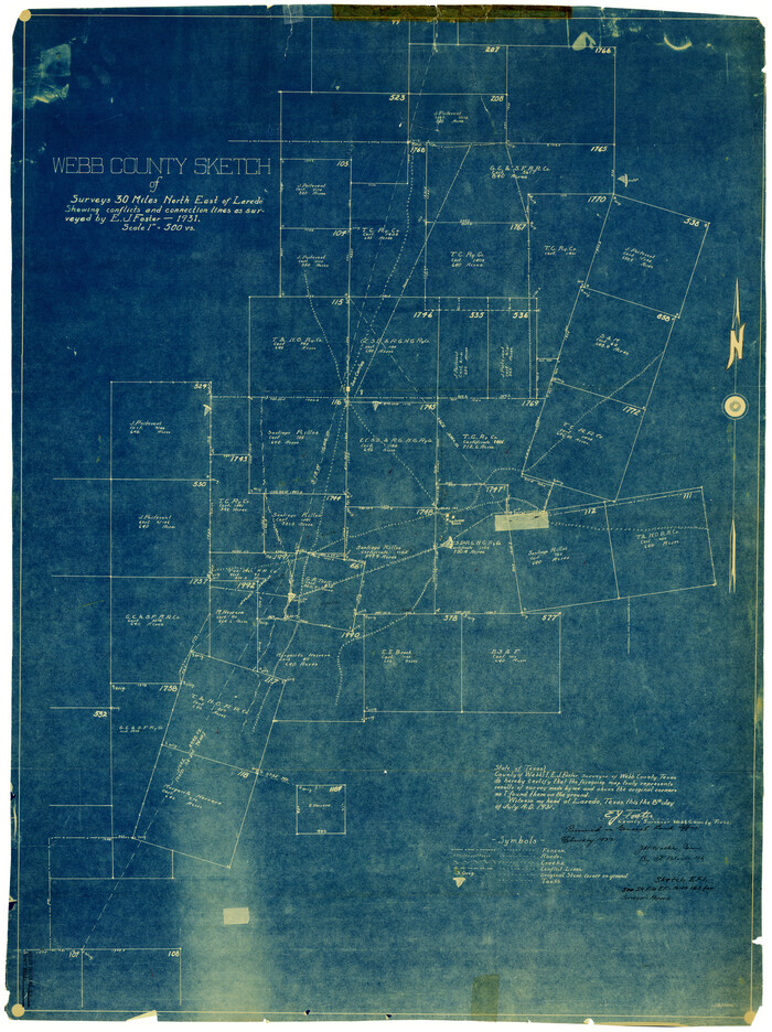 8223, Webb County Rolled Sketch EF1, General Map Collection