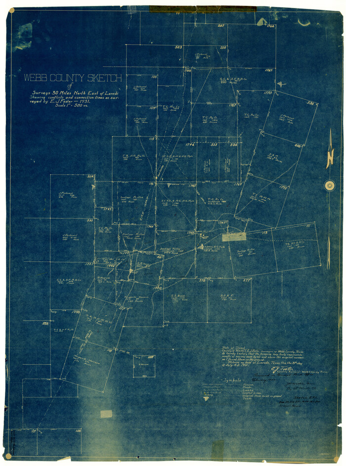8223, Webb County Rolled Sketch EF1, General Map Collection