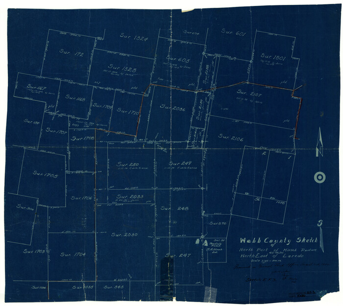 8225, Webb County Rolled Sketch EF3, General Map Collection