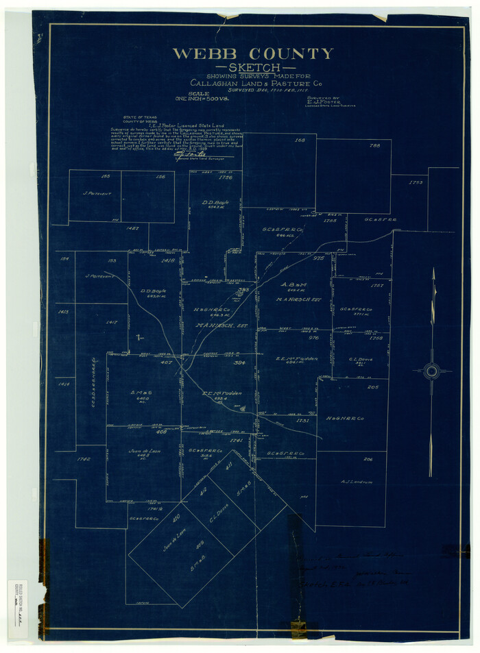 8226, Webb County Rolled Sketch EF4, General Map Collection