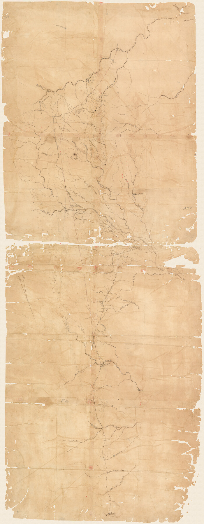 82272, [Sketch of Col. Cooke's Military Road expedition from Red River to Austin], General Map Collection