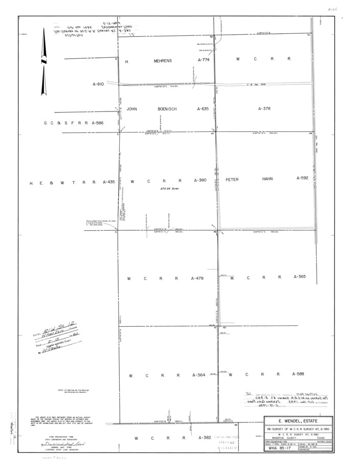 8237, Wharton County Rolled Sketch 12, General Map Collection