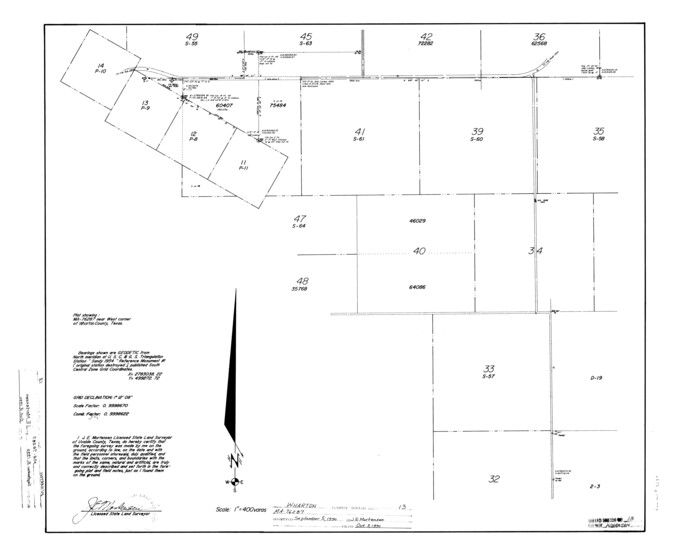8238, Wharton County Rolled Sketch 13, General Map Collection