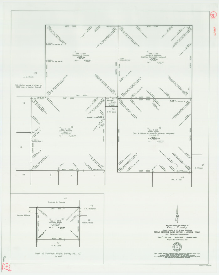 82432, Camp County Working Sketch 4, General Map Collection