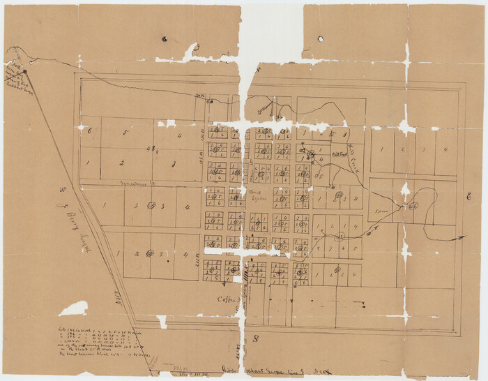 82534, [Plat of the Town of Lockhart], General Map Collection