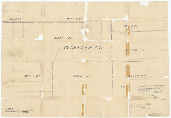 8276, Winkler County Rolled Sketch 16, General Map Collection