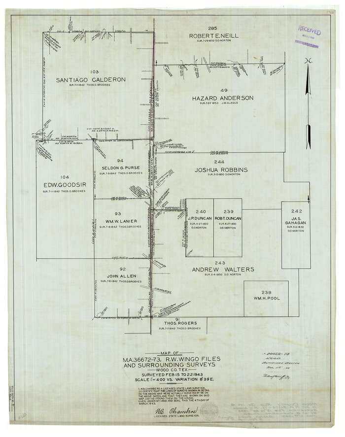 8283, Wood County Rolled Sketch 4, General Map Collection