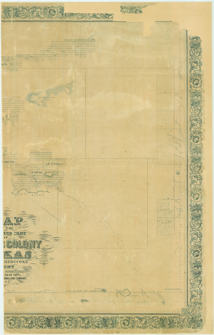 83008, Map of The Surveyed Part of Peters Colony Texas, General Map Collection
