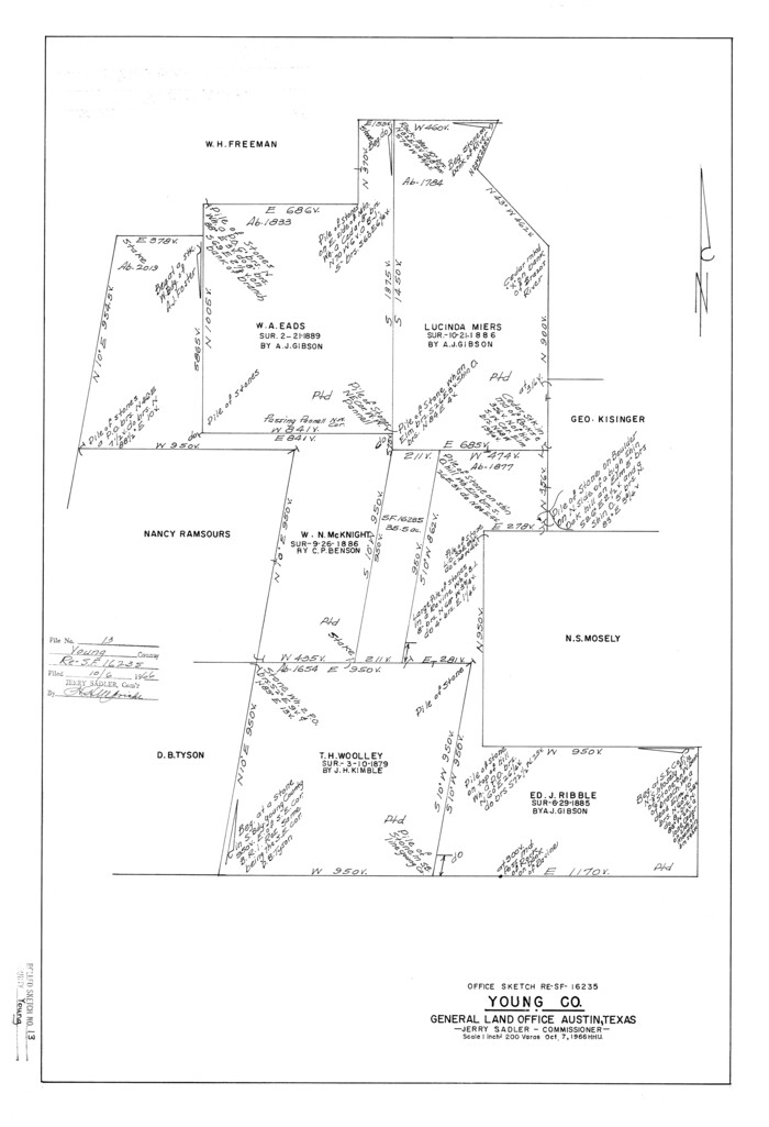 8301, Young County Rolled Sketch 13, General Map Collection