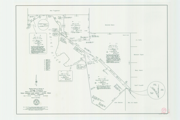 83095, Gregg County Working Sketch 25, General Map Collection