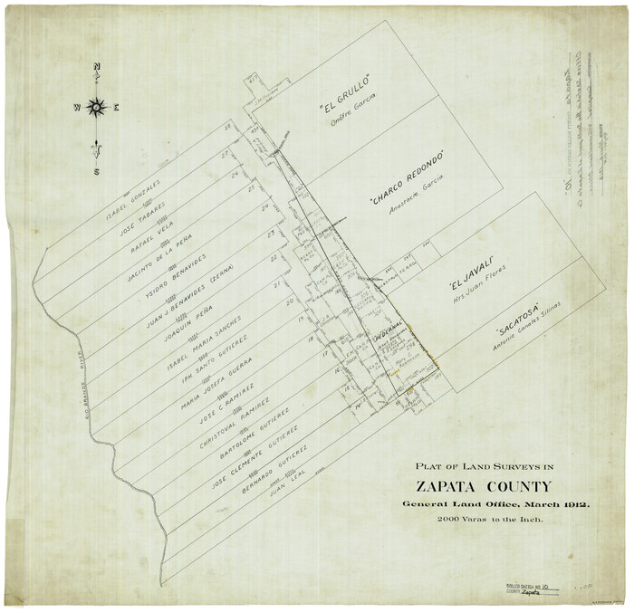 8311, Zapata County Rolled Sketch 10, General Map Collection
