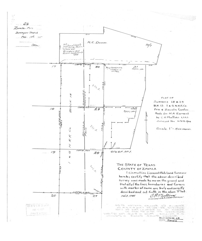 8327, Zavala County Rolled Sketch 24, General Map Collection
