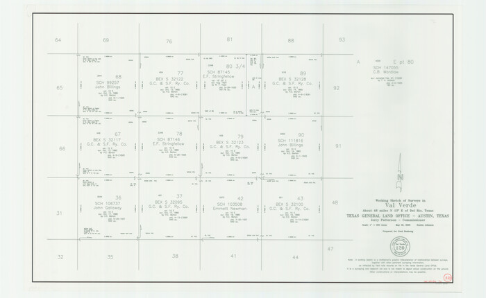 83589, Val Verde County Working Sketch 120, General Map Collection