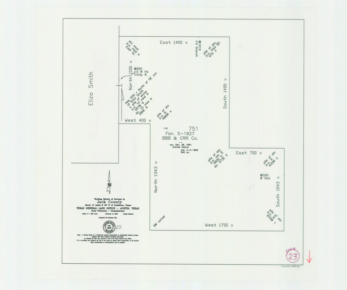 83606, Jack County Working Sketch 23, General Map Collection