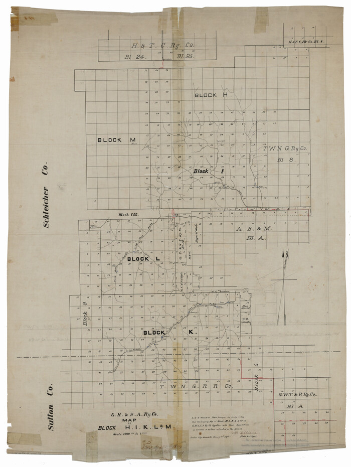 8362, Schleicher County Rolled Sketch 3, General Map Collection