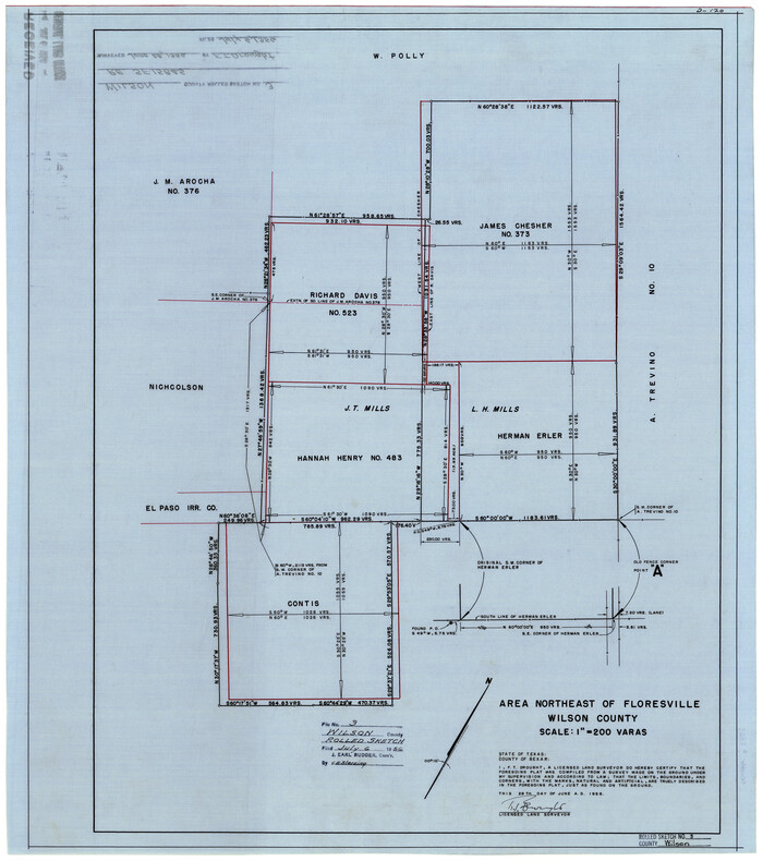 8369, Wilson County Rolled Sketch 3, General Map Collection