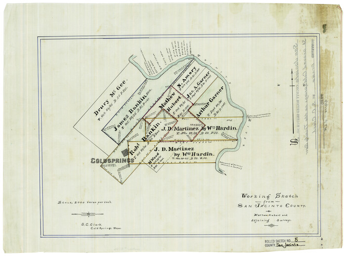 8386, San Jacinto County Rolled Sketch 5, General Map Collection
