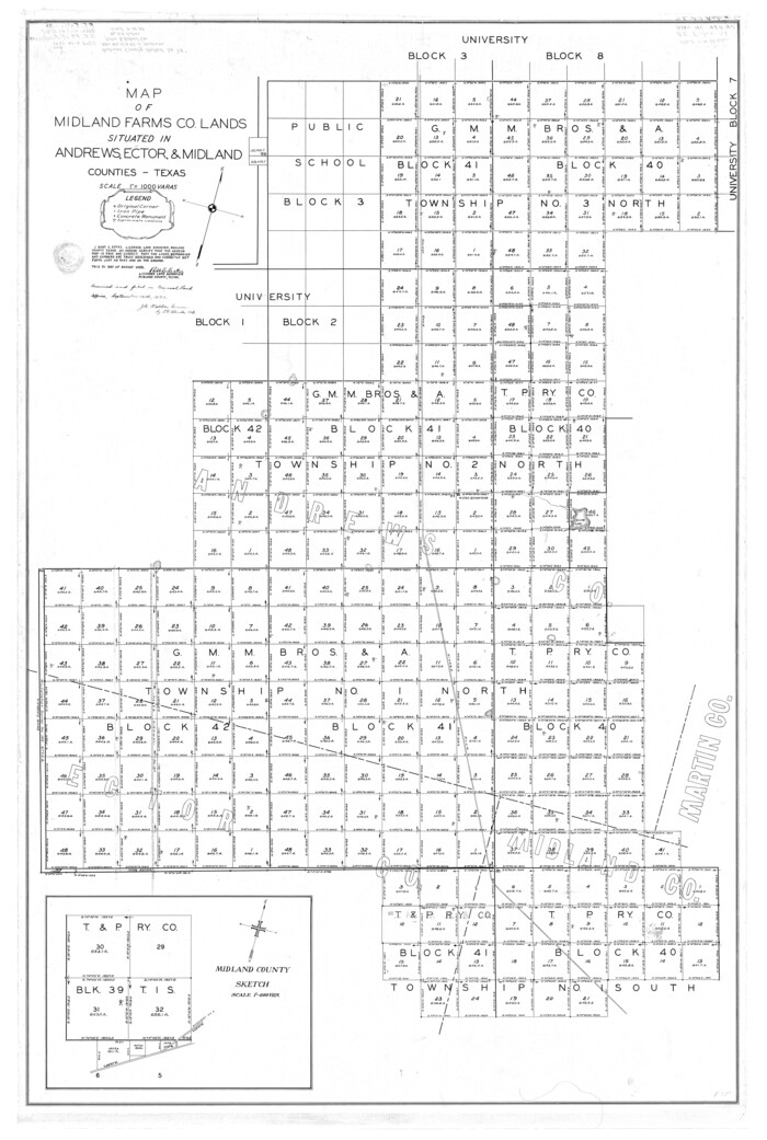 8390, Andrews County Rolled Sketch 12, General Map Collection