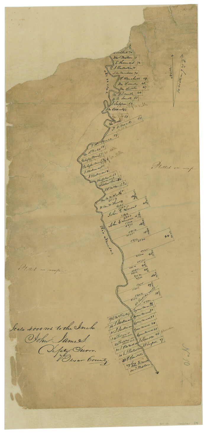 84, [Surveys in the Bexar District along the Nueces River], General Map Collection
