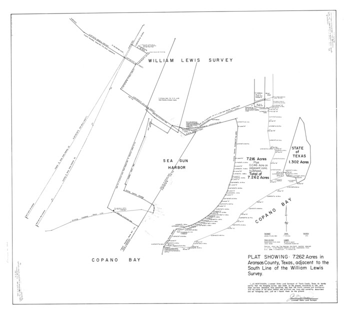 8414, Aransas County Rolled Sketch 20, General Map Collection