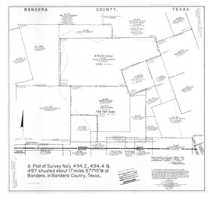 8440, Bandera County Rolled Sketch 10, General Map Collection