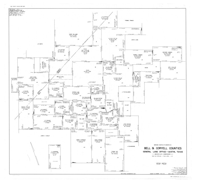 8445, Bell County Rolled Sketch 1, General Map Collection