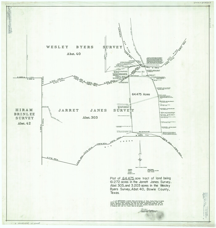 8456, Bowie County Rolled Sketch 4, General Map Collection
